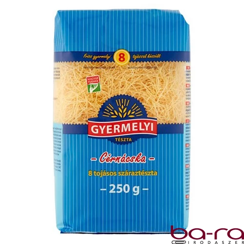 Száraztészta cérnácska GYERMELYI 8 tojásos 250 g