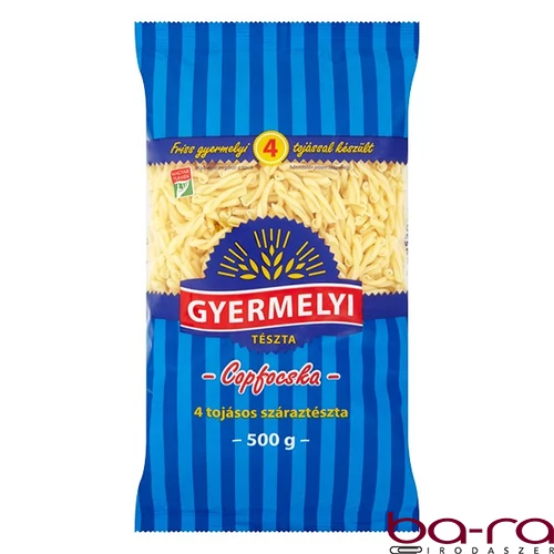 Száraztészta copfocska GYERMELYI 4 tojásos 500 g