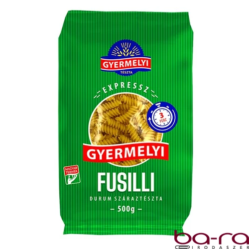 Száraztészta fusilli GYERMELYI Expressz durum 500 g