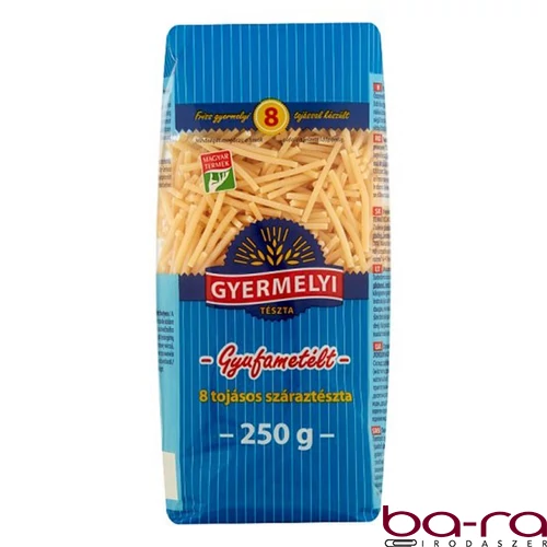 Száraztészta gyufametélt GYERMELYI 8 tojásos 250 g