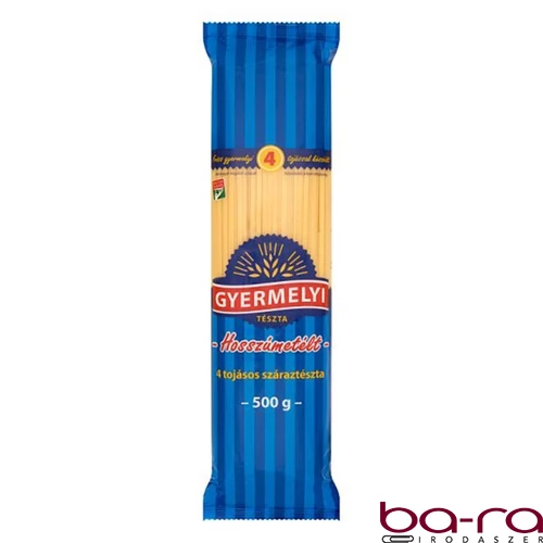 Száraztészta hosszúmetélt GYERMELYI 4 tojásos 500 g
