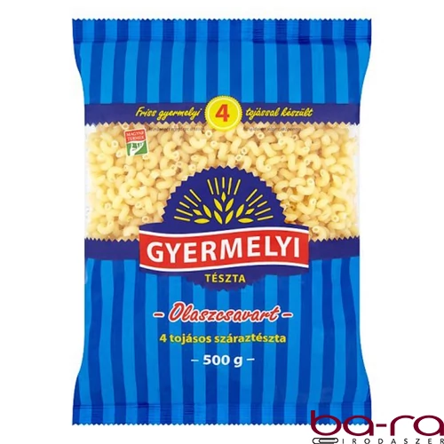 Száraztészta olaszcsavart GYERMELYI 4 tojásos 500 g