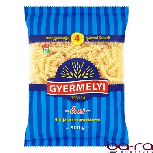Száraztészta orsó GYERMELYI 4 tojásos 500 g