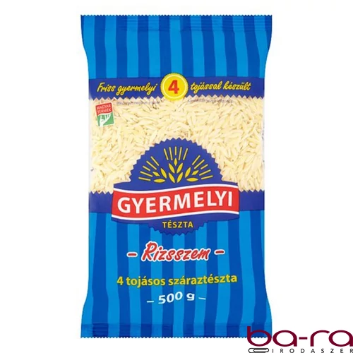 Száraztészta rizsszem GYERMELYI 4 tojásos 500 g