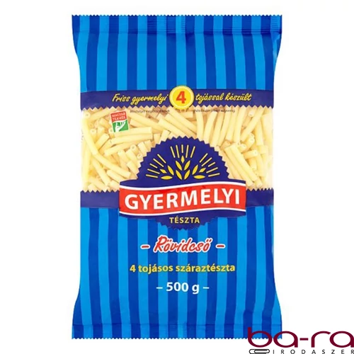 Száraztészta rövidcső GYERMELYI 4 tojásos 500 g