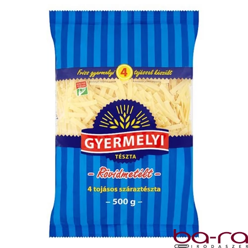 Száraztészta rövidmetélt GYERMELYI 4 tojásos 500 g
