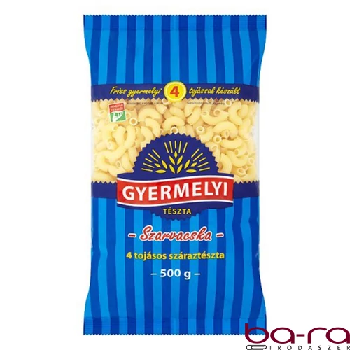 Száraztészta szarvacska GYERMELYI 4 tojásos 500 g