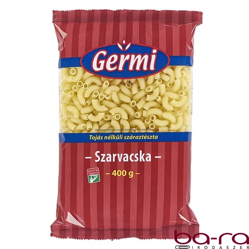Száraztészta szarvacska GYERMELYI Germi tojás nélküli 400 g