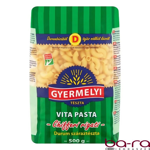 Száraztészta szarvacska GYERMELYI Vita Pasta durum 500 g