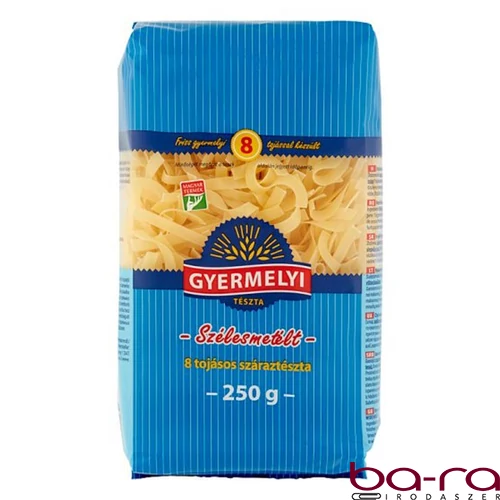 Száraztészta szélesmetélt GYERMELYI 8 tojásos 250 g