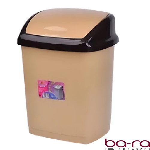 Hulladéktároló billenő fedeles szögletes 18L