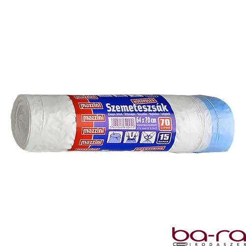Szemeteszsák MAZZINI 70L húzófüles 15 darabos