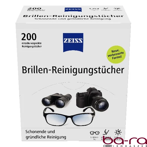 Szemüvegtörlő kendő ZEISS nedves 200 darabos