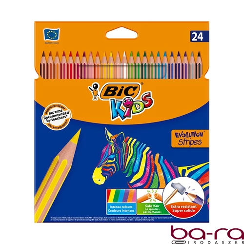 Színes ceruza BIC Kids Evolution hatszögletű környezetbarát 24 darabos