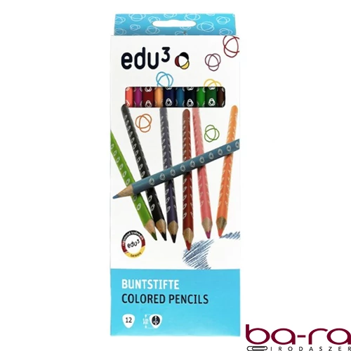 Színes ceruza EDU3 háromszögletű 12 darabos
