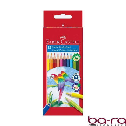 Színes ceruza FABER-CASTELL 1165 Papagáj háromszögletű 12 darabos