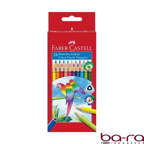 Színes ceruza FABER-CASTELL 1165 Papagáj háromszögletű 24 darabos