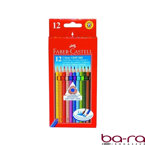 Színes ceruza FABER-CASTELL Grip háromszögletű 12 darabos