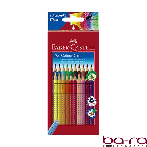 Színes ceruza FABER-CASTELL Grip háromszögletű 24 darabos