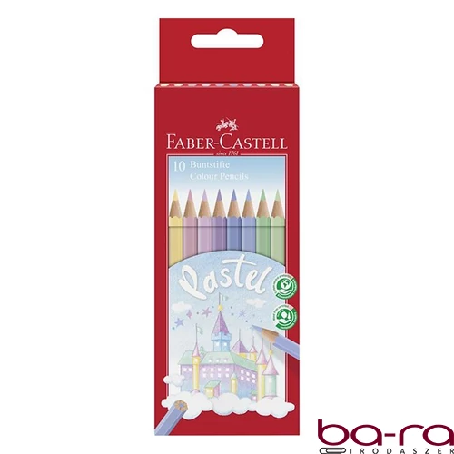 Színes ceruza FABER-CASTELL Pasztell hatszögletű 10 darabos