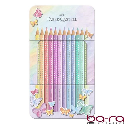 Színes ceruza FABER-CASTELL Sparkle pasztell fém dobozos 12 darabos