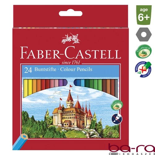 Színes ceruza FABER-CASTELL hatszögletű 24 darabos