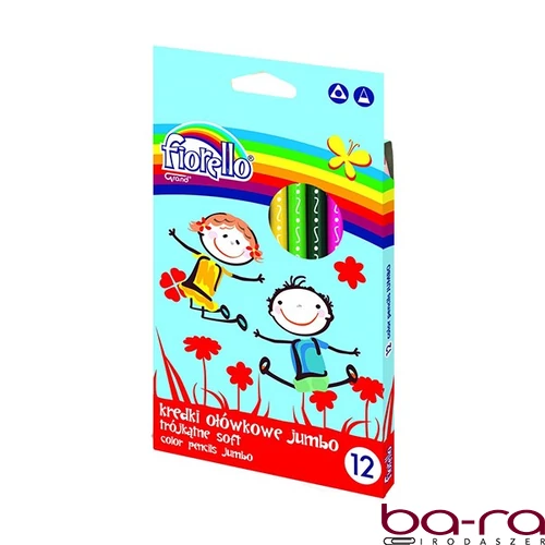Színes ceruza FIORELLO Jumbo háromszögletű 12 darabos