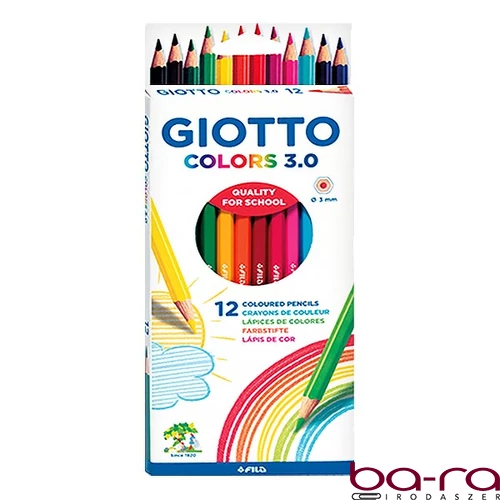 Színes ceruza GIOTTO Colors 3.0 hatszögletű 12 darabos