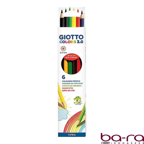 Színes ceruza GIOTTO Colors 3.0 hatszögletű 6 darabos