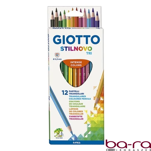 Színes ceruza GIOTTO Stilnovo háromszögletű 12 darabos