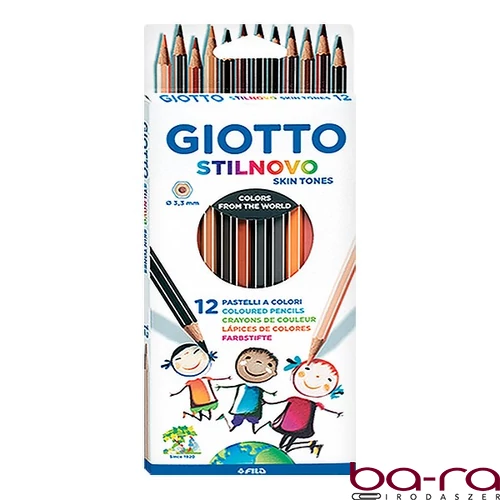 Színes ceruza GIOTTO Stilnovo hatszögletű 12 darabos bőr tónusú színek