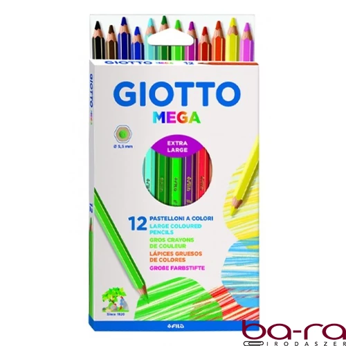 Színes ceruza GIOTTO mega jumbo 12 darabos