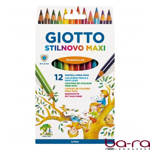 Színes ceruza GIOTTO stilnovo maxi tri jumbo 12 darabos