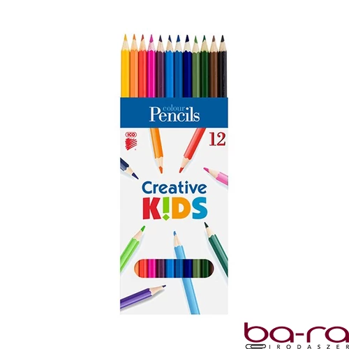 Színes ceruza ICO Creative Kids hatszögletű 12 darabos