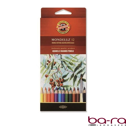 Színes ceruza KOH-I-NOOR 3710 Mondeluz Aquarell hatszögletű 12 darabos