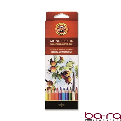 Színes ceruza KOH-I-NOOR 3717 Mondeluz Aquarell hatszögletű 18 darabos