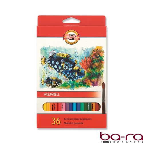 Színes ceruza KOH-I-NOOR 3719 Mondeluz Aquarell hatszögletű 36 darabos