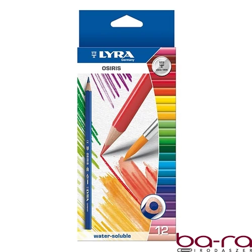 Színes ceruza LYRA Osiris aquarell ecsettel 12 darabos