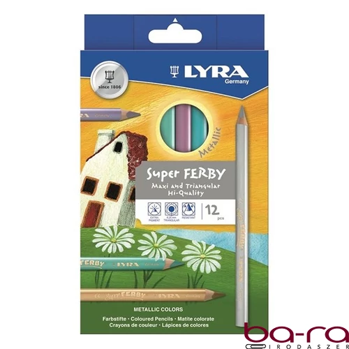 Színes ceruza LYRA Super ferby metál 12 darabos