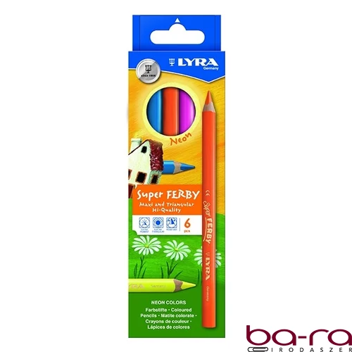 Színes ceruza LYRA Super ferby neon 6 darabos