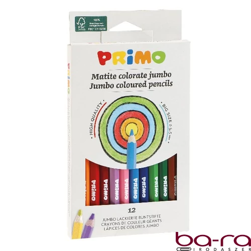 Színes ceruza PRIMO jumbo hatszögletű 12 darabos