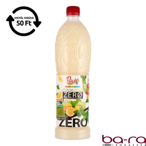 Szörp PÖLÖSKEI Zero citrom-menta 1L DRS