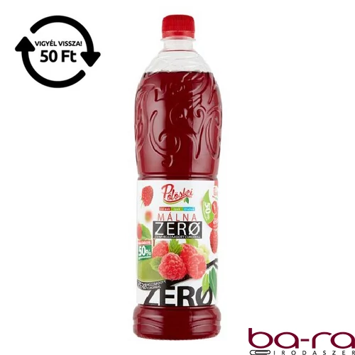 Szörp PÖLÖSKEI Zero málna 1L DRS