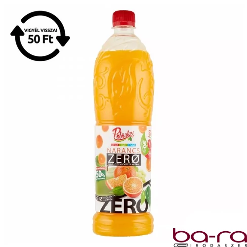 Szörp PÖLÖSKEI Zero narancs 1L DRS