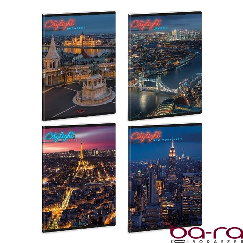 Szótárfüzet ARS UNA A/5 40 lapos extra kapcsos City Light