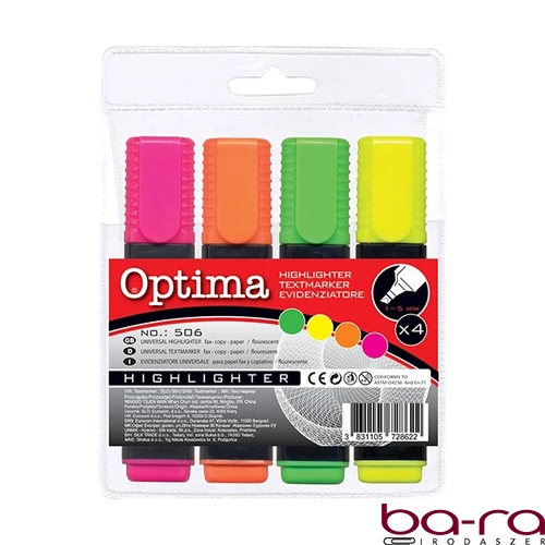 Szövegkiemelő OPTIMA 4 darabos