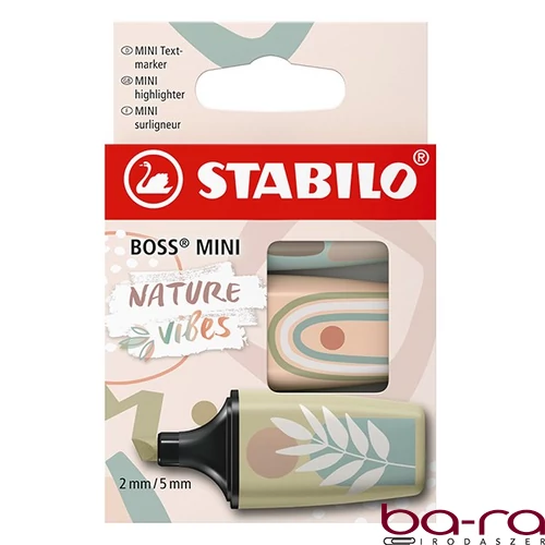 Szövegkiemelő STABILO Boss Mini Naturevibes 3 darabos