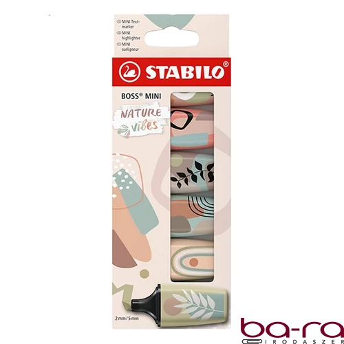 Szövegkiemelő STABILO Boss Mini Naturevibes 6 darabos