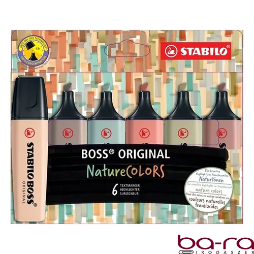 Szövegkiemelő STABILO Boss NatureColors 6 darabos