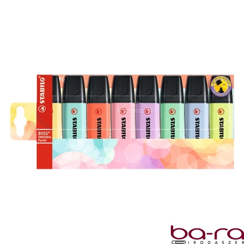 Szövegkiemelő STABILO Boss Original Pastel 1-5mm 8 darabos
